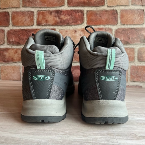 Keen Mid height hiking boots grey and mint green size 9.5 - Picture 6 of 13